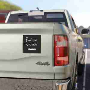 Find Your Own Road Car Magnet Sticker (Black)