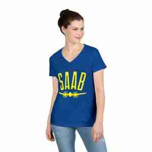 Vintage Saab Ladies' V-Neck T-Shirt